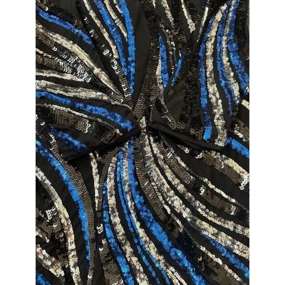 Wow Multi Color Sequin Glitter Embellished Mini Bodycon P - Picture 6 of 9